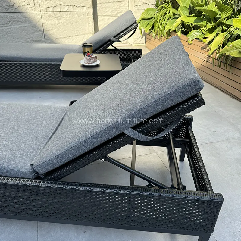 Ultimo lettino di rattan sun rattan a mano di fascia alta