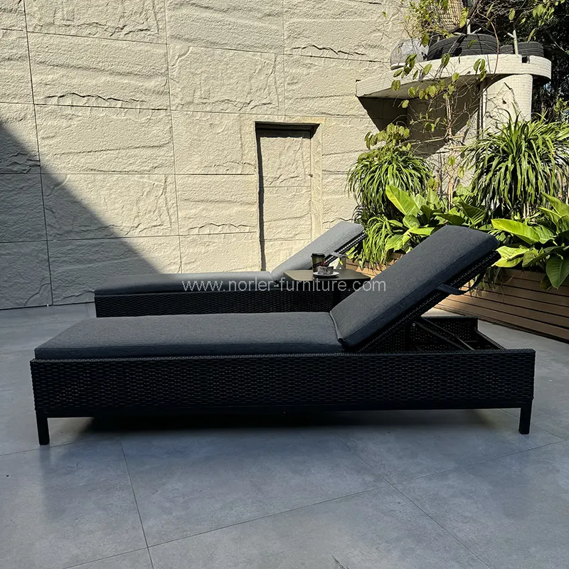 Ultimo lettino di rattan sun rattan a mano di fascia alta