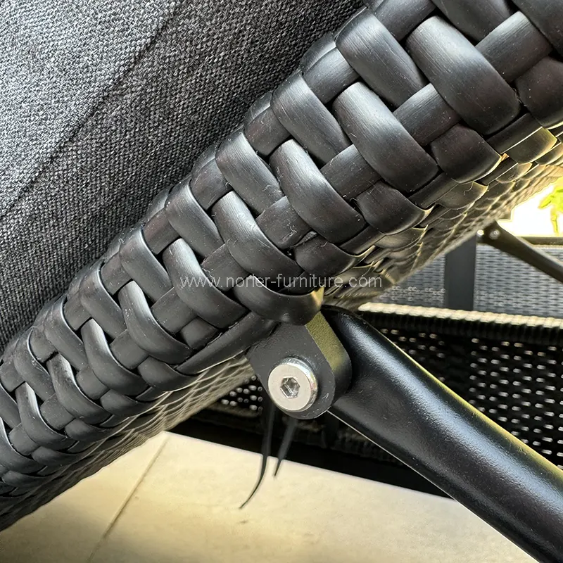 Ultimo lettino di rattan sun rattan a mano di fascia alta