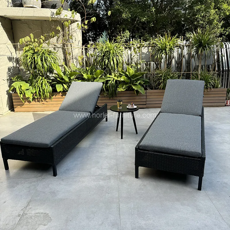 Ultimo lettino di rattan sun rattan a mano di fascia alta