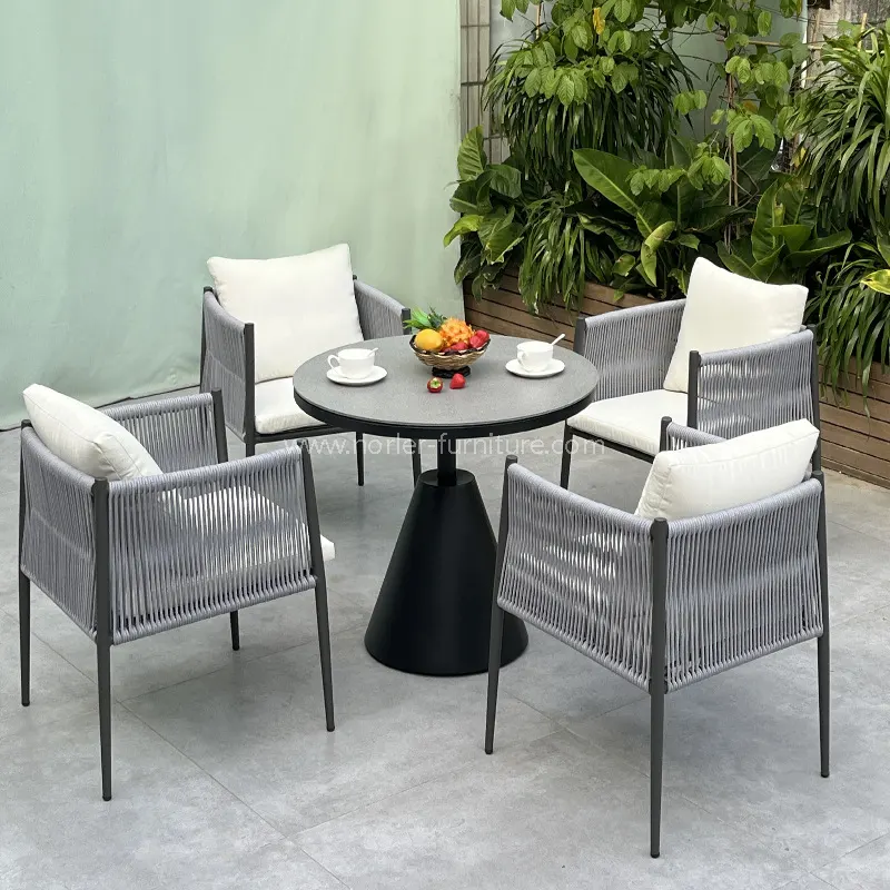 Moderno set di balconi inossidabile in alluminio esterno