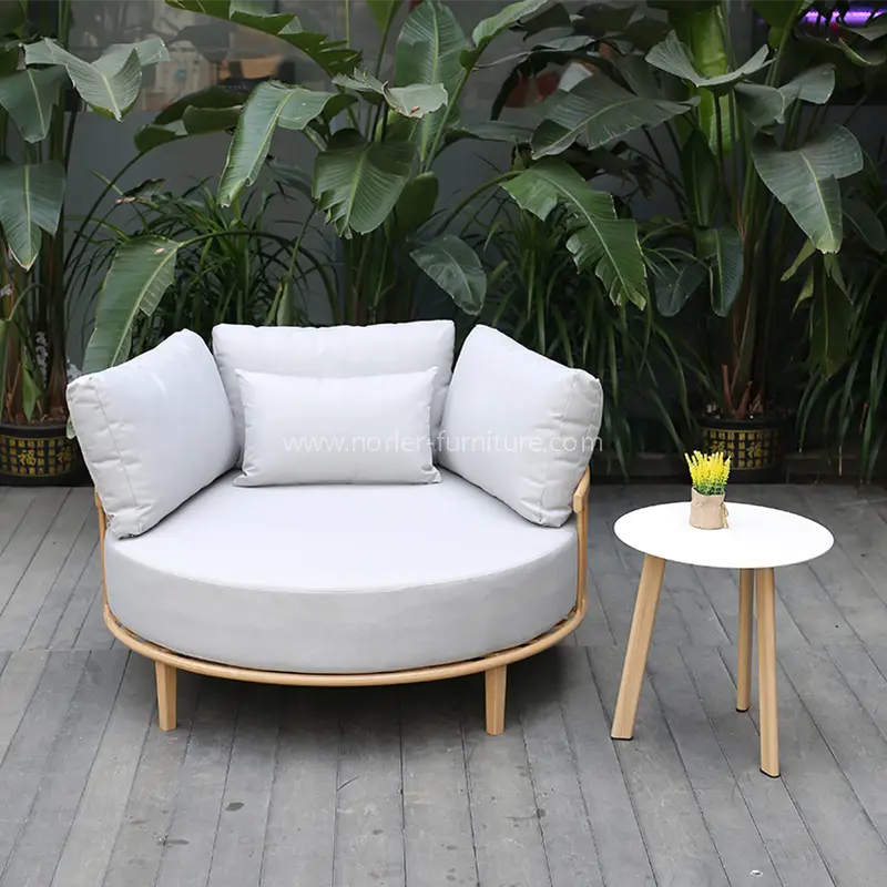 Telaio in alluminio esterno patio balcone mobili da letto rotondo