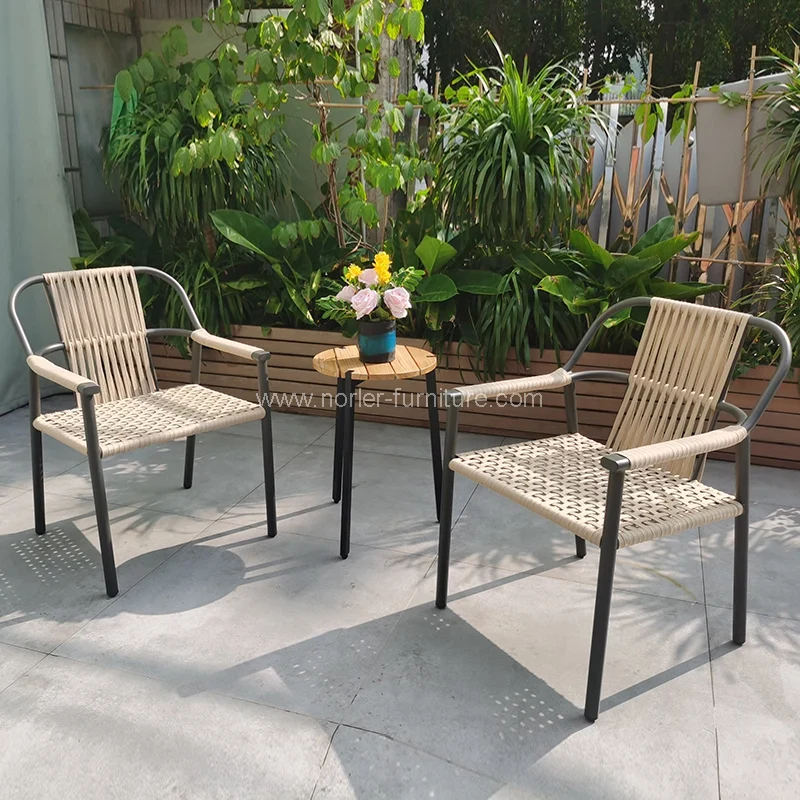 Frame di alluminio esterno PE Rattan Balcony Set