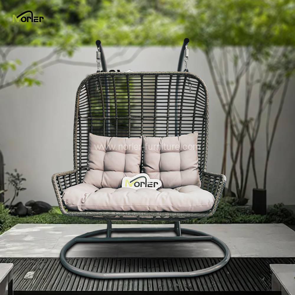 Mobili da esterno pe rattan appeso sedia