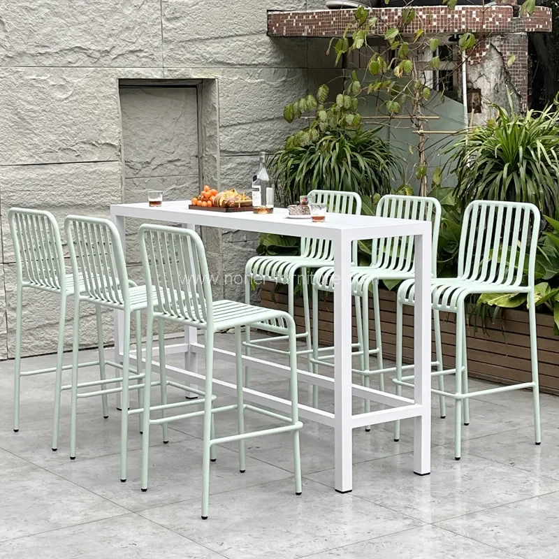 Sedia da bar in alluminio per balcone da giardino esterno