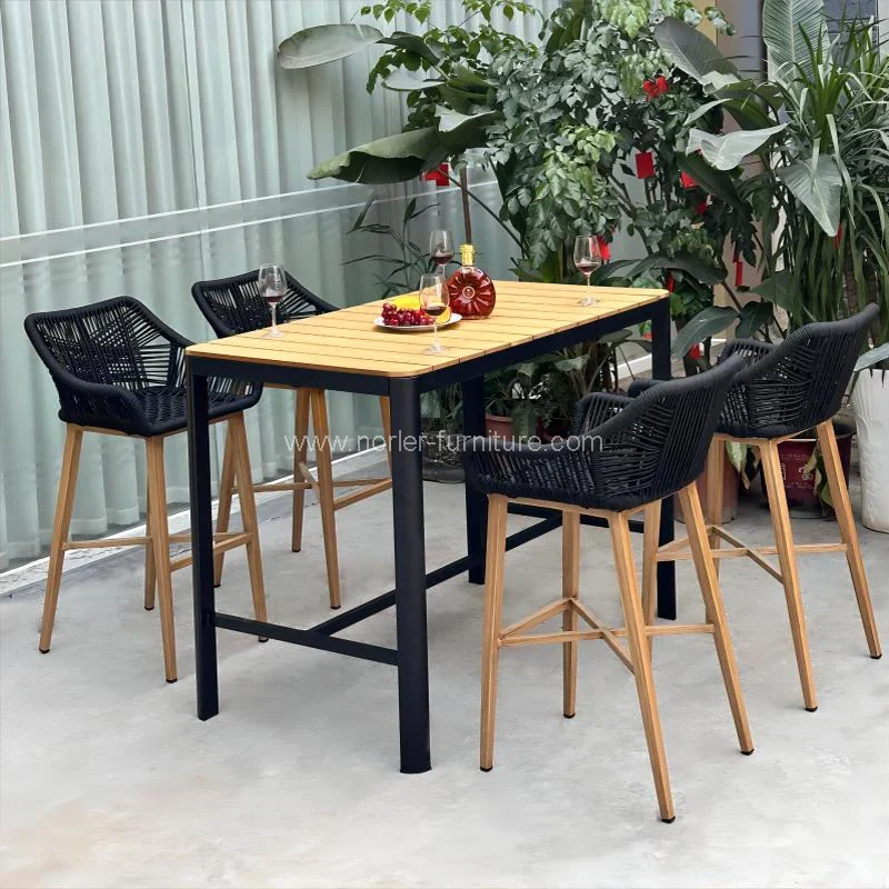 Set di legno di teak di balcone da giardino esterno